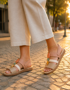 Sandália Modare Pedraria Ortopédica Feminina para Uso Diário com Conforto Anatômico