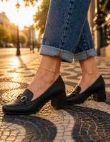 Scarpin Mocassim Modare Salto Bloco Baixo Confortável para Trabalho e Dia a Dia