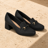 Scarpin Mocassim Modare Salto Bloco Baixo Confortável para Trabalho e Dia a Dia