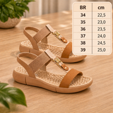 Modare Ultraconforto — Sandália Nude Flatform ReflexSense
