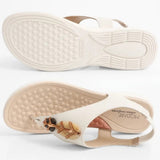 Sandália Feminina Modare Comfort Plus Ortopédica Branco Off Avela Preto 34-40