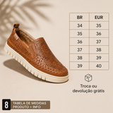 Bottero Napoli: tênis slip-on feminino de couro atanado caramelo para uso diário com conforto o dia todo