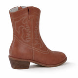 Bota Country Cano Médio Moleca | Bordado Western | Preta e Avelã