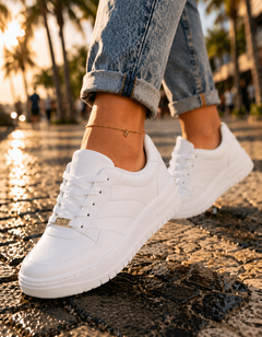 Tênis Feminino Vizzano Branco Plataforma Casual Dia a Dia - de pés cansados a passos leves.