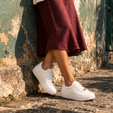 Tênis Feminino Vizzano Branco Plataforma Casual Dia a Dia - de pés cansados a passos leves.