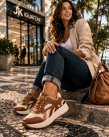 Tênis Feminino Vizzano Casual Mocca Confortável Leve Marrom 34-39
