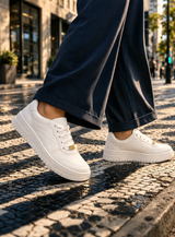Tênis Feminino Vizzano Branco Plataforma Casual Dia a Dia - de pés cansados a passos leves.
