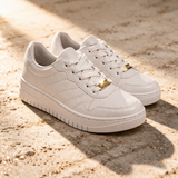 Tênis Feminino Vizzano Branco Plataforma Casual Dia a Dia - de pés cansados a passos leves.