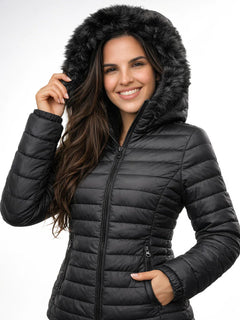 Jaqueta bobojaco puffer com capuz removível (estoque limitado)