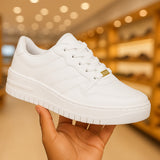 Tênis Feminino Vizzano Branco Plataforma Casual Dia a Dia - de pés cansados a passos leves.