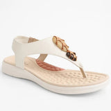 Sandália Feminina Modare Comfort Plus Ortopédica Branco Off Avela Preto 34-40