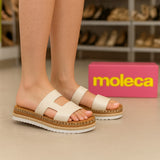 Sandália feminina Casual Flatform Moleca
