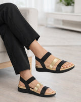 Sandalia Modare Feminina Macia Ortopedica Elastico Ultraconforto